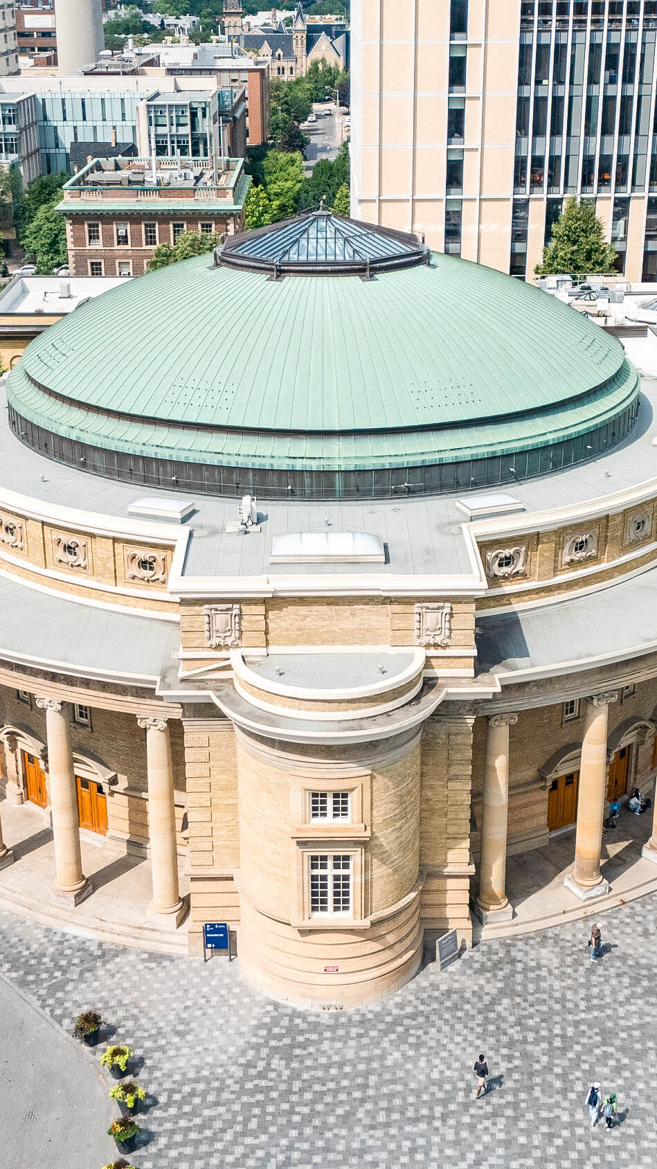 Aerial view from Convocation Hall
